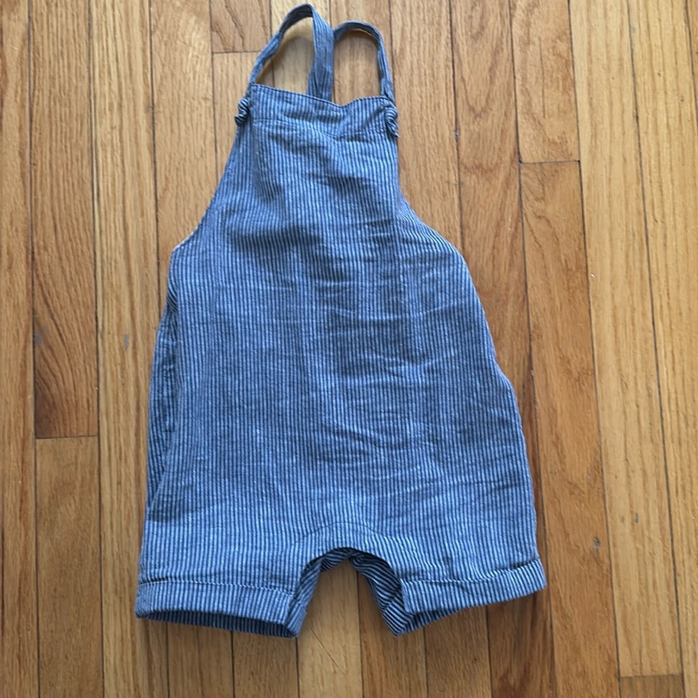 Janie and Jack Baby Striped Linen-Cotton Overall size 18-24 months
